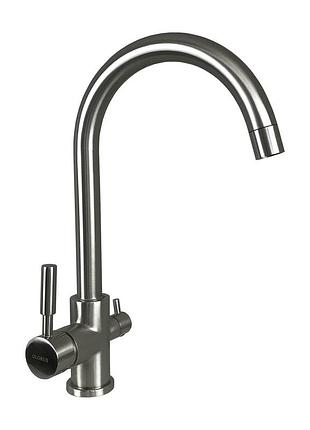Смеситель для кухни под осмос globus lux lazer gllr-0333-8-ststeel