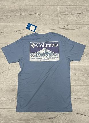Columbia нова оригінальна чоловіча футболка літня легка вільна котон з принтом спортивна на кожен