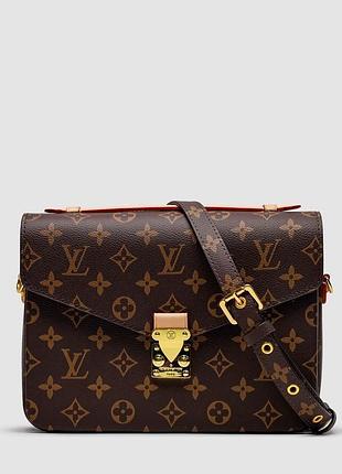 Сумка pochette louis métis brown monogram vuitton coated canvas gold