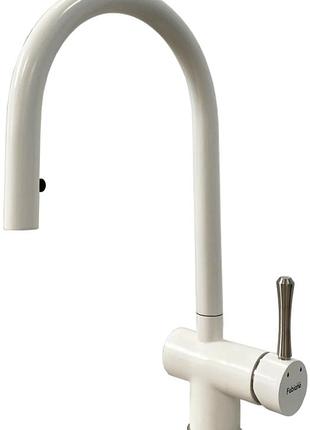 Кухонний змішувач fabiano fkm 47p ss alpine white 8232.401.0238