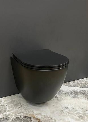 Подвесной унитаз vbi vulcano black matt