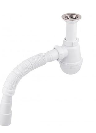 Сифон для кухонної мийки lidz (whi) 60 05 m001 00 (вихід 50 мм)