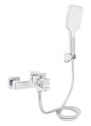 Смеситель для ванны qtap nando с душевым гарнитуром qtnan259crm48651 chrome