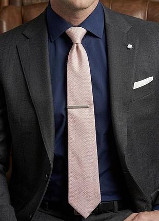 Шёлковый галстук emporio armani оригинал / розовый брендовый галстук armani italy