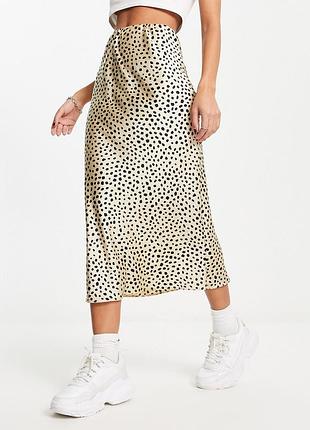 Спідниця сатинова анімал принт asos zara