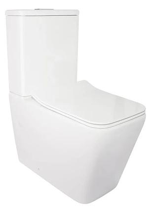 Унитаз-компакт mixxus quadro-0403-r 640x360x835mm, система смыва rimless