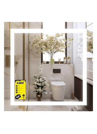 Дзеркало lidz kubis (ku1) 700х700 з led-підсвічуванням touch, з антизапотіванням, з димером, рег. яскравості ldku70070049287