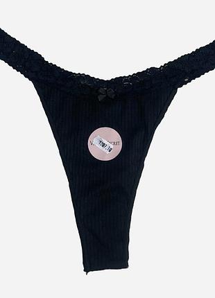 Трусики танга женские хлопковые vanilyasecret 191907 l/xl черные (2200005070901)