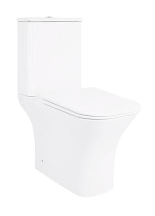 Унитаз-компакт qtap presto quadro безободочный с сиденьем soft-close qt24221215aw