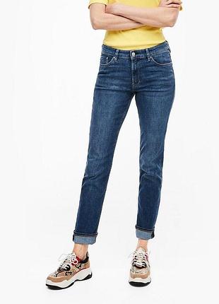 Джинсы slim fit женские s.oliver 182890 34 темно-синие (lv2200004848808)