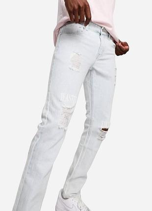 Джинси regular fit чоловічі wesc 191 146 30/32 блакитні (2200005058237)