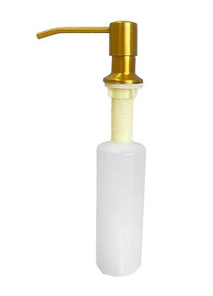Дозатор для моющего средства mixxus dis-01.sus brushed gold sus304 300 мл.