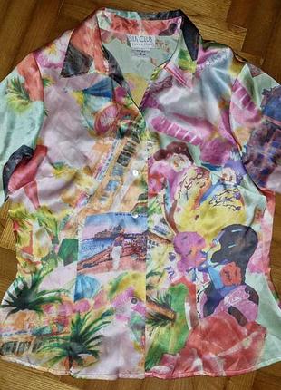 Silk club collection-розкошная шелковая блуза, р.-m