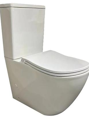Унитаз-компакт эргономичный koer tt-0201-t3 675x390x860mm система смыва tornado 3.0 (kr5613)