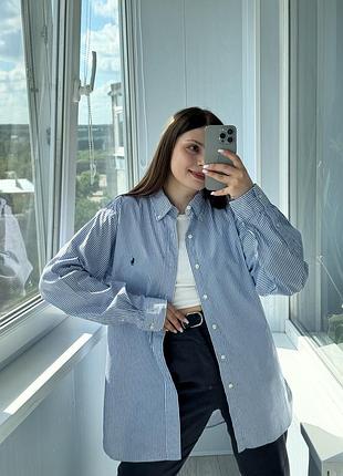 Сорочка в смужку з чоловічого плеча ralph lauren 1+1=3