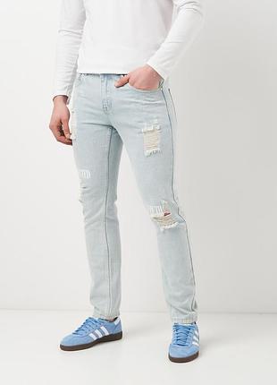 Джинсы slim fit мужские wesc 191147 36-32 голубые (2200005058268)