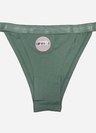 Трусики бикини женские хлопковые vanilyasecret 191923 l/xl зеленые (2200005071212)