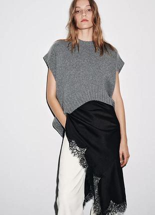 Безрукавка zara с кашемиром из новых коллекций