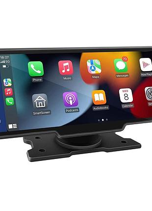 Портативный автомобильный монитор видеорегистратор oiliehu sh1am100 (9.3" ips, carplay, android auto, bluetooth, камера 1080p, 64g