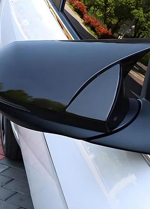Накладки на дзеркала із вирізом під поворот bmw-style (2 шт) для hyundai i-30 2012-2017 рр