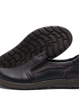 Мужские кожаные туфлі lv black