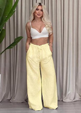Брюки льон 6