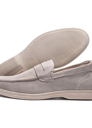 Мужские кожаные лоферы beige