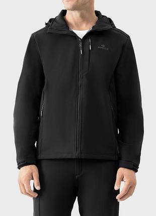 Ветровка мужская avecs softshell демисезонная куртка батл 3xl-5xl (большие размеры) черная 4xl