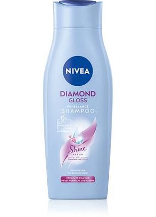 Шампунь-догляд для втомленого та тьмяного волосся nivea diamond gloss 400мл