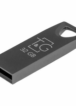 Usb флешка 32гб usb 2.0 черная металлическая для хранения данных t&g metal 117