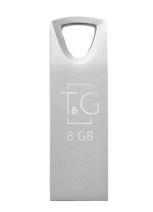 Usb флешка 8 гб металл usb 2.0 для хранения данных t&g 117 стальной корпус