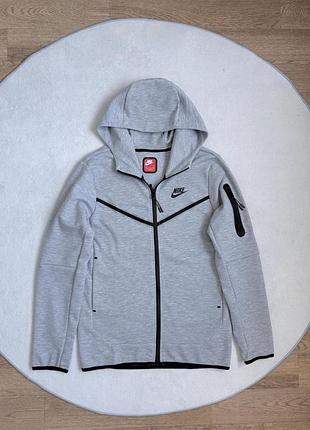 Зип-худи серый nike tech flecce