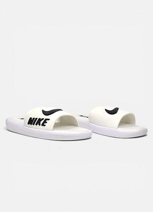 Жіночі білі шльопанці, капці nike slide white black х найк 41