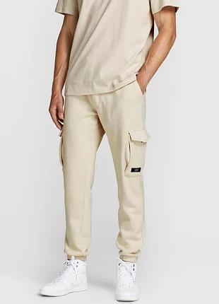 Спортивные штаны мужские jack & jones 190 538 m бежевые (2200005044872)