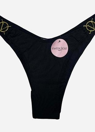 Трусики слипы женские vanilyasecret 190092 one size черные (2200005044285)