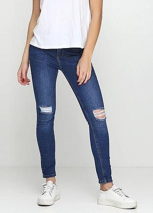 Джинсы skinny женские even & odd 147348 31 темно-синие (2200004050652)
