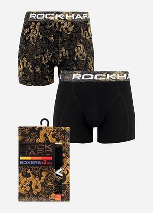 Набор трусов шорты мужской rockhard 189023 7050-0682*10 s 2 шт черный (2200005003411)
