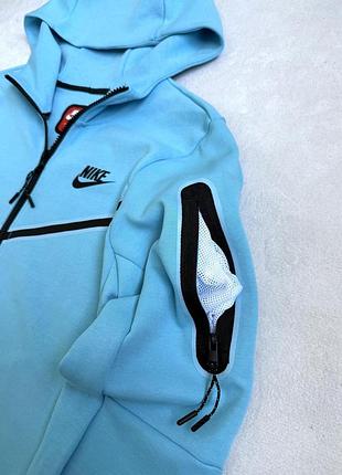 Зип-худи бирюзовое nike tech flecce 2