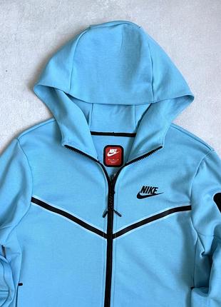 Зип-худи бирюзовое nike tech flecce 5