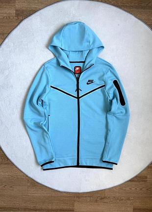 Зип-худи бирюзовое nike tech flecce