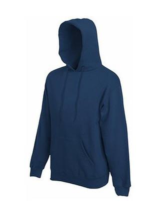 Мужская худи тёмно-синяя на флисе с капюшоном — размеры s–5xl, опт и розница l