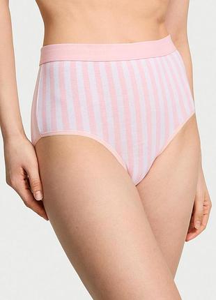 Женские трусики victoria's secret (2126439778306) logo cotton modern brief s розовые (в полоску)