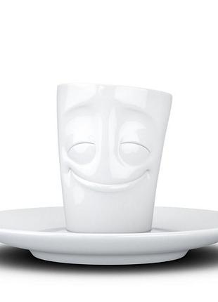 Espresso чашка з блюдцем "благодарю!" (80 мл), порцеляна