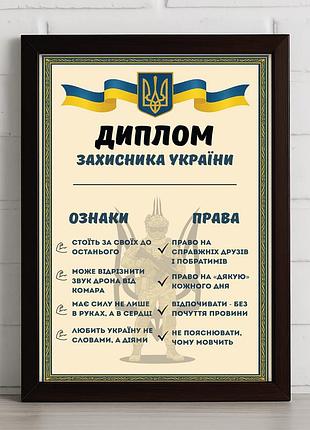 Диплом «защитник украины»