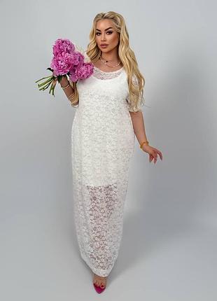 Женское платье белый, черный 50-52, 54-56, 58-60