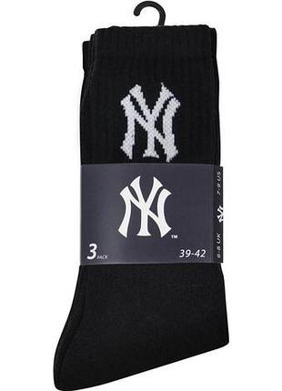 Носки new york yankees 3 pk crew черный уни 35-38