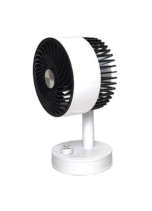 Вентилятор настольный аккумуляторный simple desktop fan usb 5в, портативный, с плавной регулировкой скорости, белый