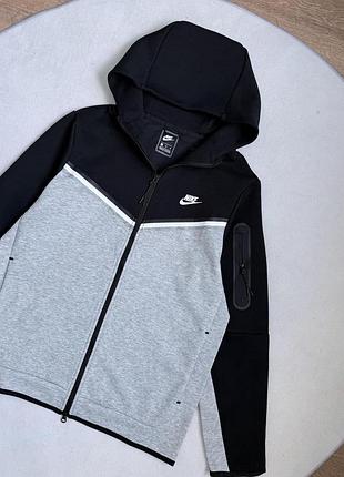 Зип-худи черно-серое nike tech flecce 5