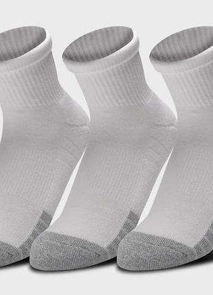 Носки under armour heatgear qrter 3pk белый уни lg