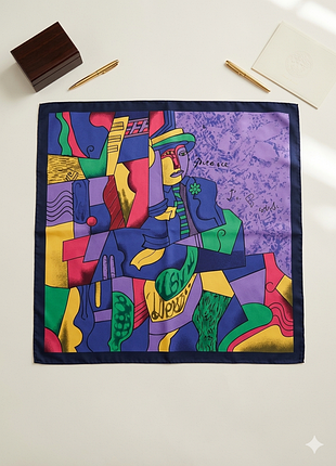 Платок-картина в стиле picasso